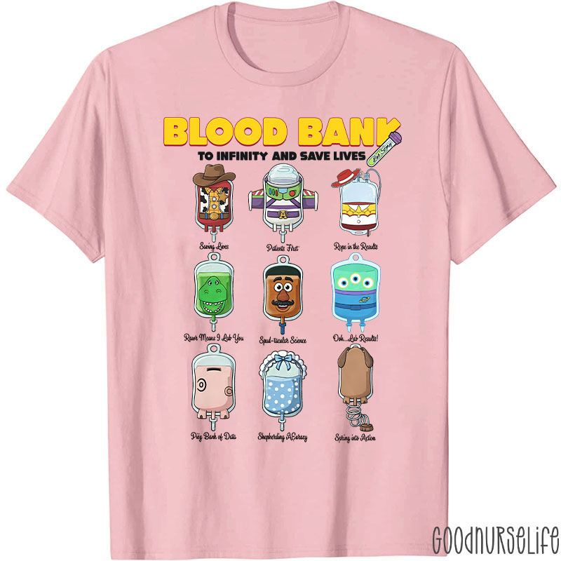 Blood Bank To Infinity And Save Lives T-shirt
