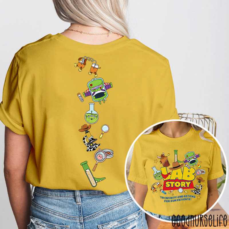 Medical Lab Tech Team Lab Week Two Sided T-Shirt