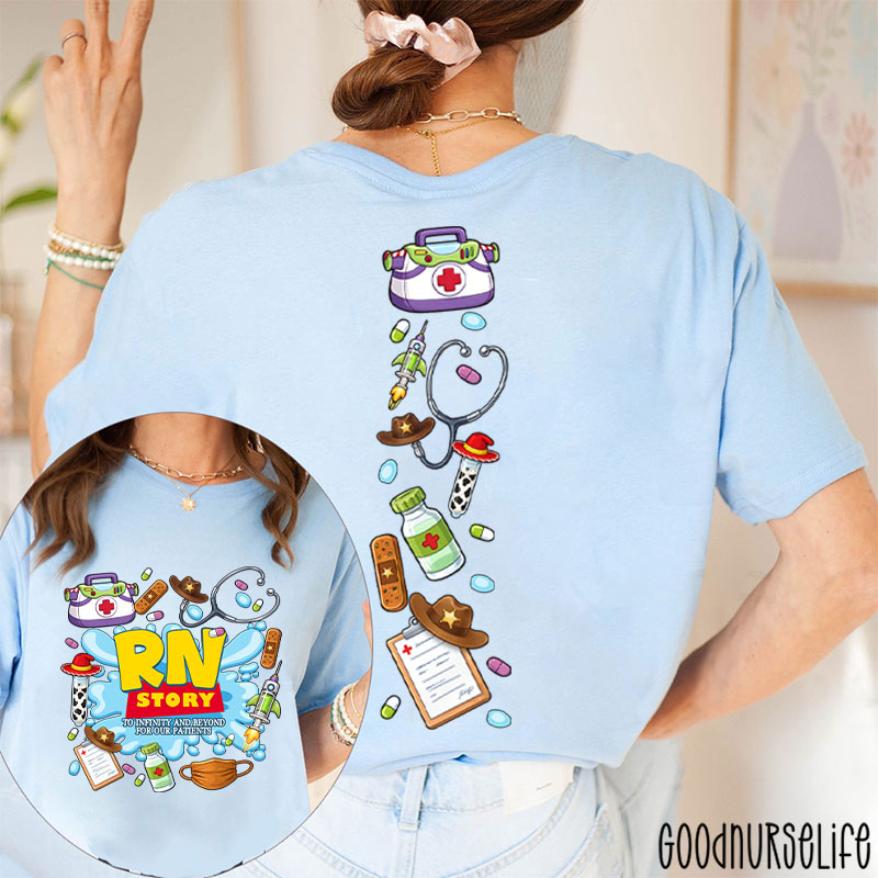 Personalized Story To Infinity And Beyond Two Sided T-Shirt