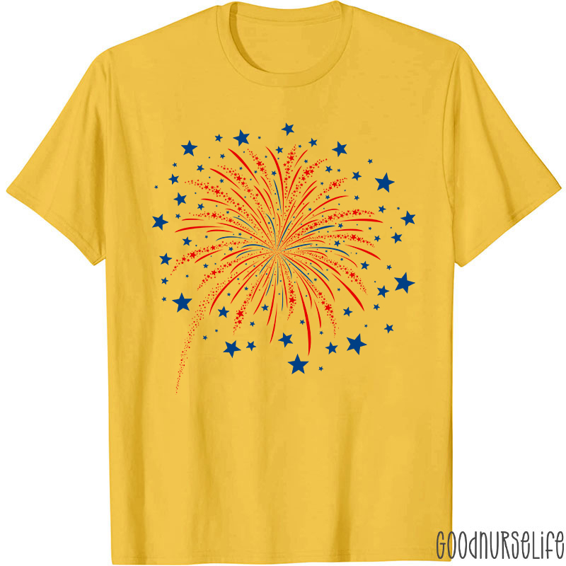 4th Of July Firework Nurse T-Shirt