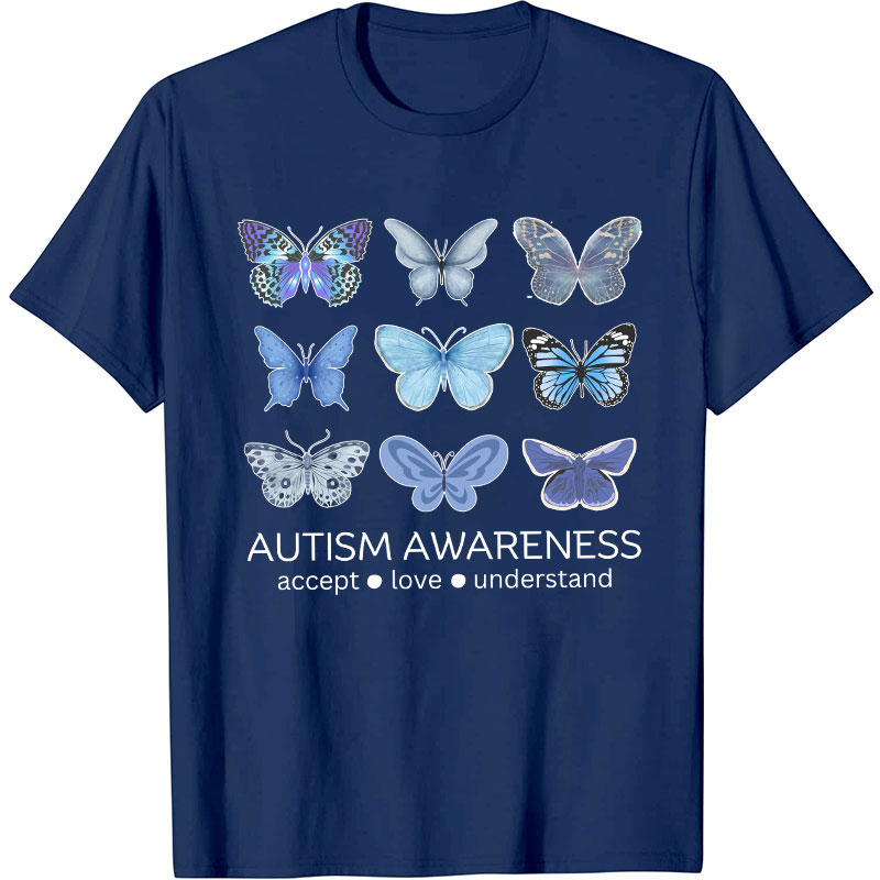 Autism Awareness Butterfly Nurse T-Shirt