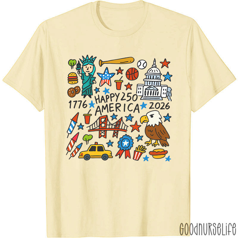Comfort Colors America 250th Anniversary Nurse T-Shirt