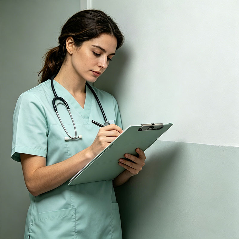 Light Green Foldable Nurse Clipboard