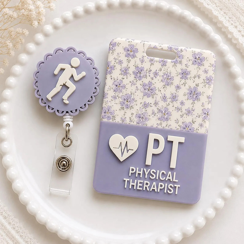 Personalized Healthcare Nurse Badge Reel And Badge Buddy Set