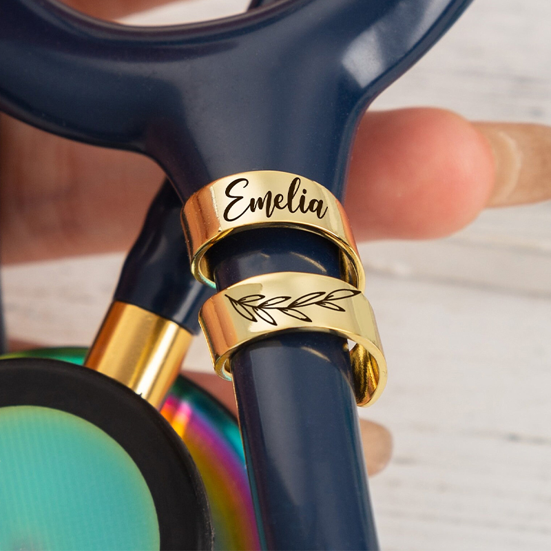 Personalized Name And Cute Icon Nurse Stethoscope ID Tag