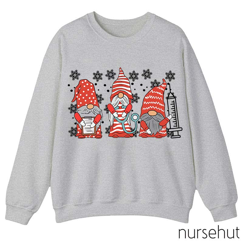 Gnomes Christmas Vibes Nurse Sweatshirt