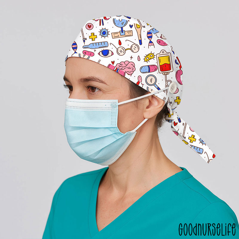 Organs Pills And Bloods Nurse Scrub Cap