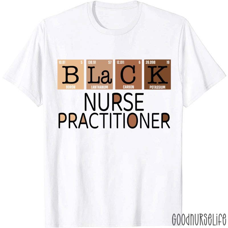Personalized Black Nurse Power Nurse T-Shirt