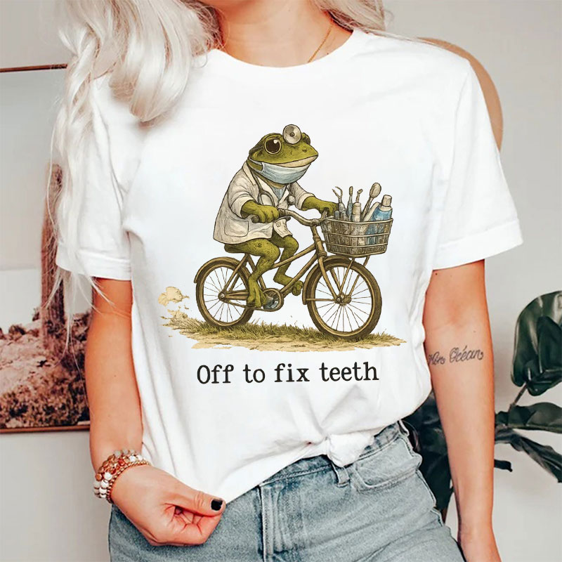 Off To Fix Teeth Frog T-shirt