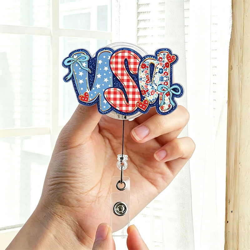 USA 4th Of July Badge Reel