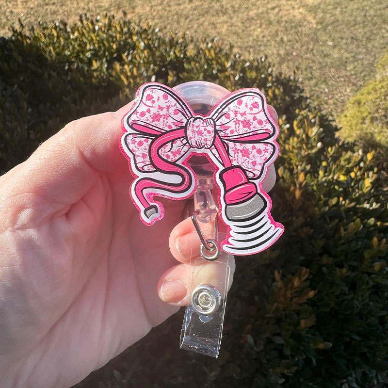 Pink Bow Sonogram Badge Reel