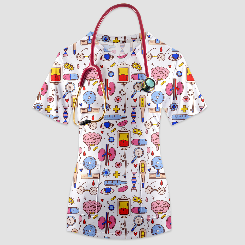 Organs Pills And Bloods Nurse Uniform
