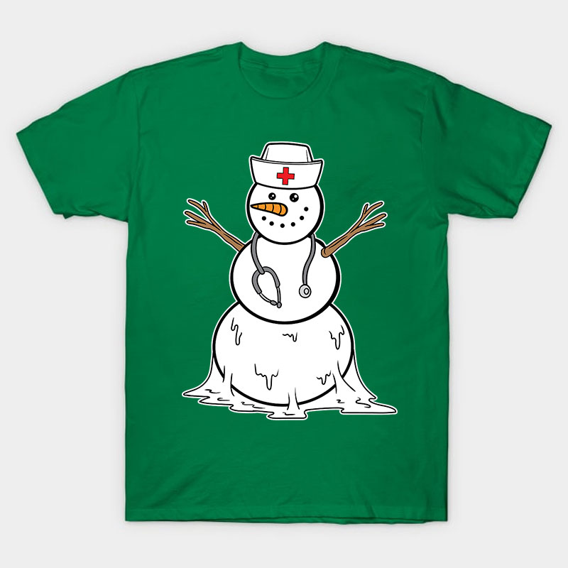 Melting Snowman Nurse T-Shirt