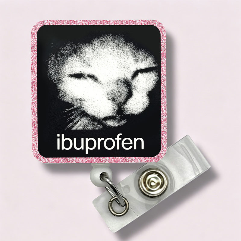 Ibuprofen Meme Cat Badge Reel
