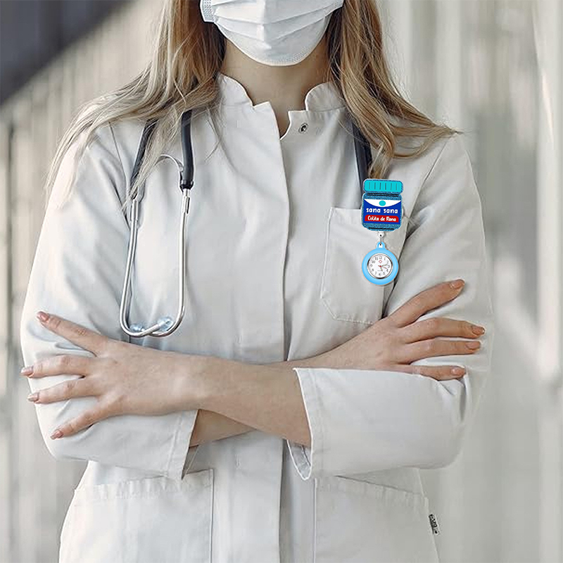 Clock Glitter Acrylic Badge Reel