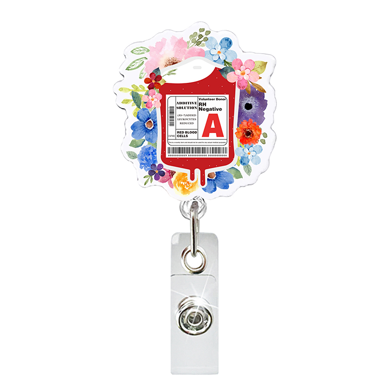 Flower Infusion Bag Nurse Badge Reel