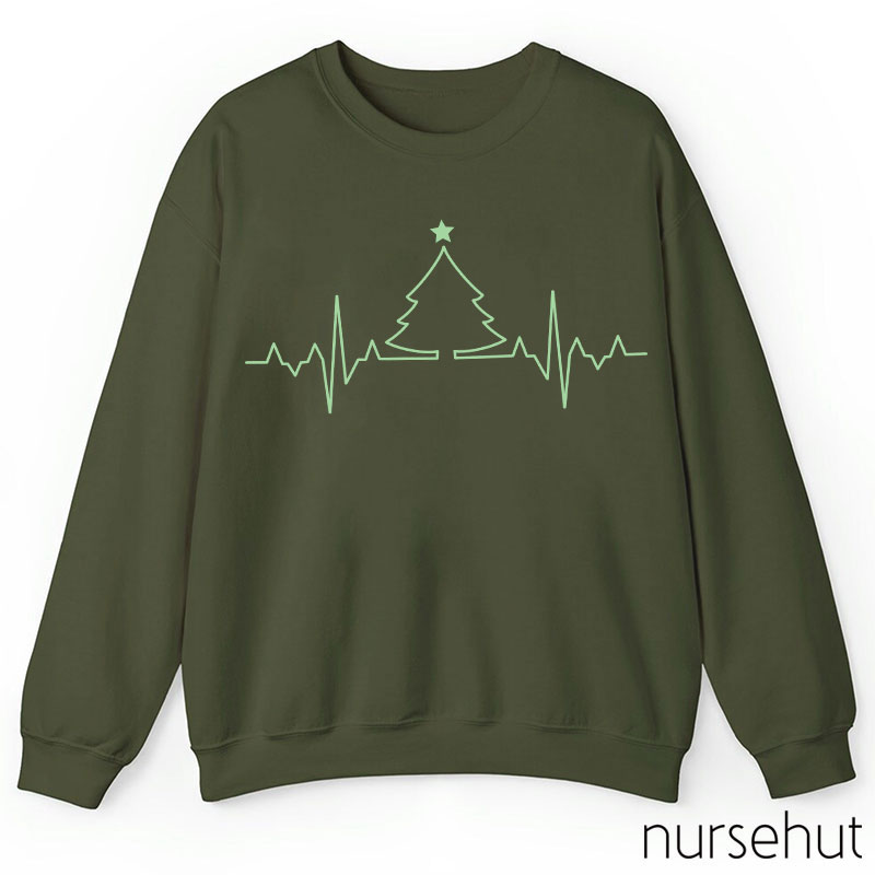 ECG Christmas Tree Nurse Sweatshirt