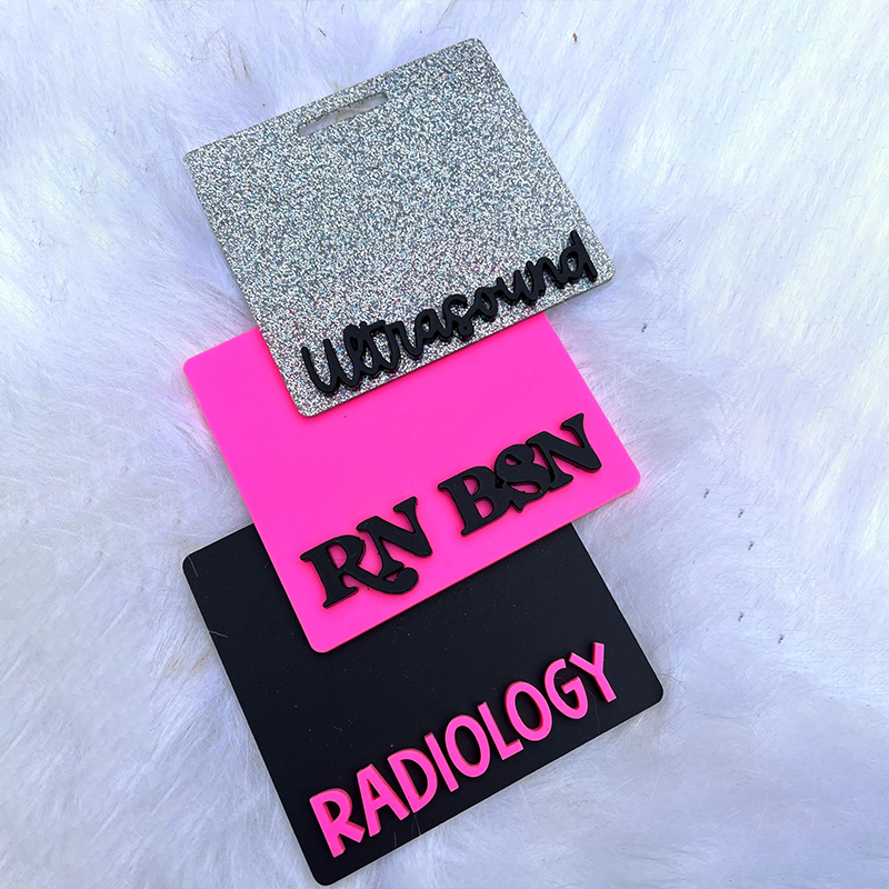 Personalized Text Acrylic Nurse Badge Buddy