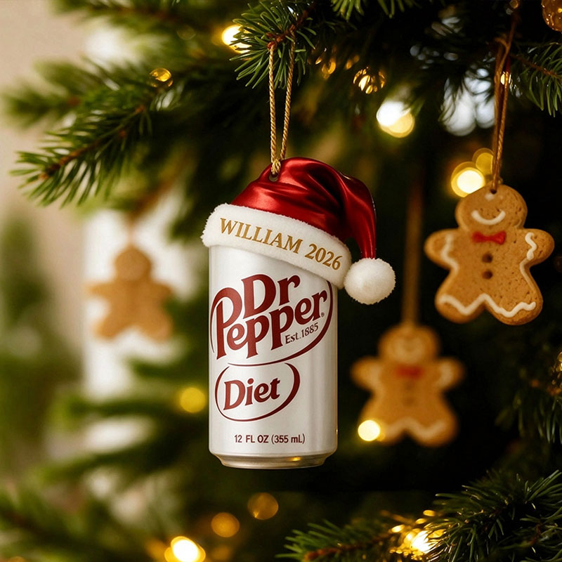 Personalized Christmas Soda Lover Ornament