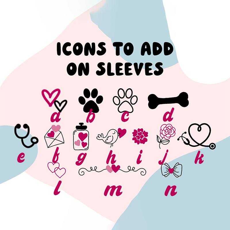 Personalized Embroidered Text Cute Icon Nurse Sweatshirt