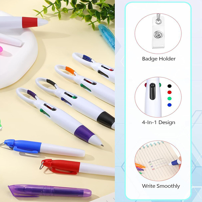 Flower Light Up Pen Set Nurse Badge Reel