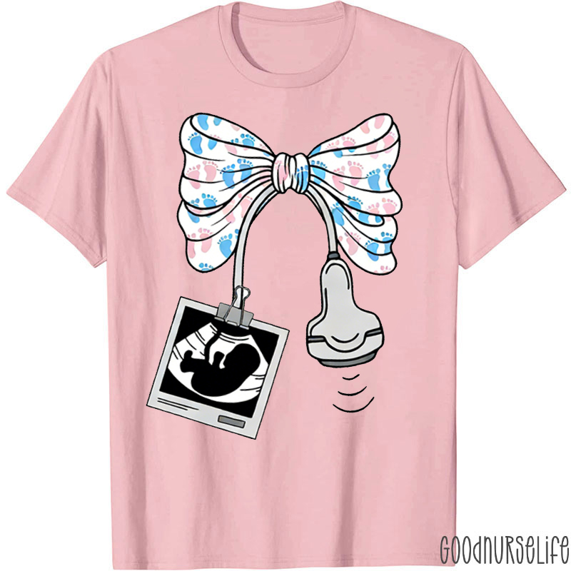 Personalized Ultrasound Coquette Bow T-shirt
