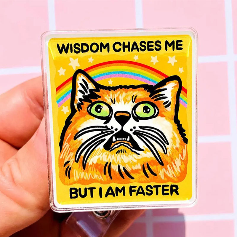 Wisdom Chases Me But I Am Faster Badge Reel