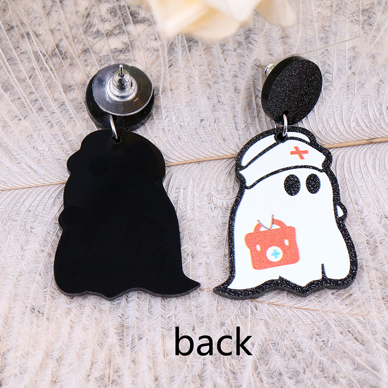 The Little Ghost Nurse Acrylic Earrings