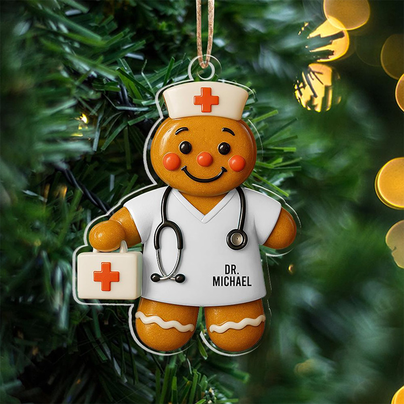 Personalized Name Gingerbread Ornament