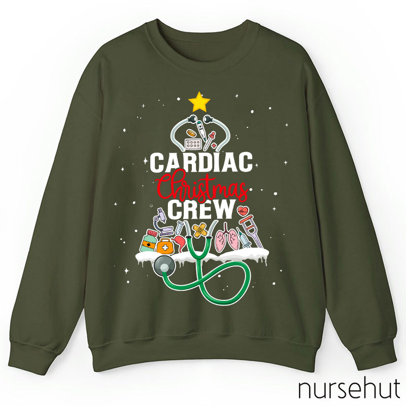 Cardiac Christmas Crew Nurse Sweatshirt