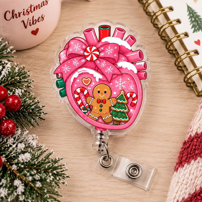 Cardiac Christmas Vibe Badge Reel