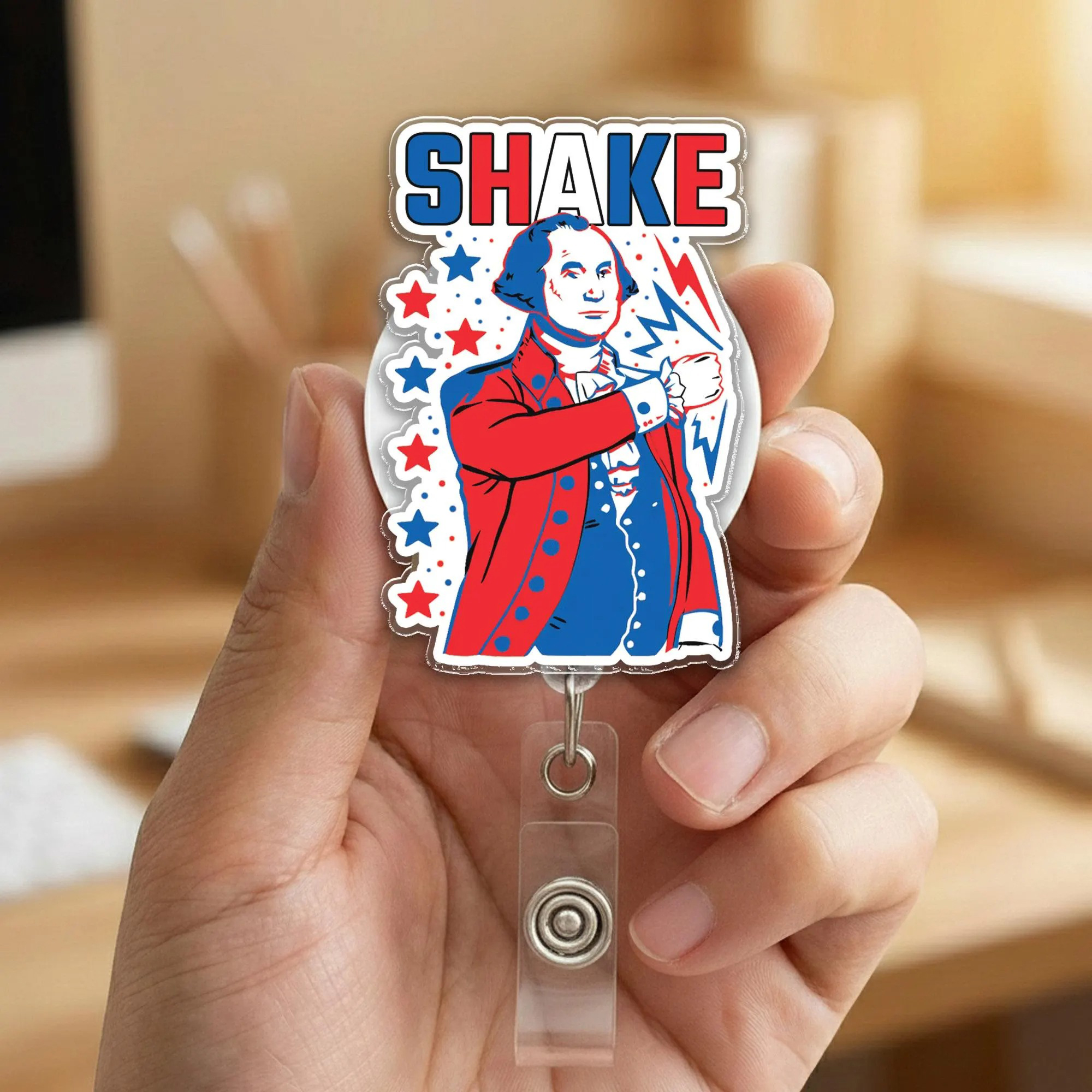 Shake And Bake 4th Of July Nurse Badge Reel