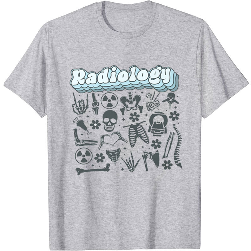 Radiology Skeleton Medical Themed Nurse T-Shirt