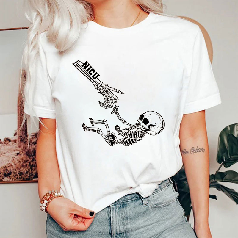 NICU Skeletons Holding Hands T-Shirt