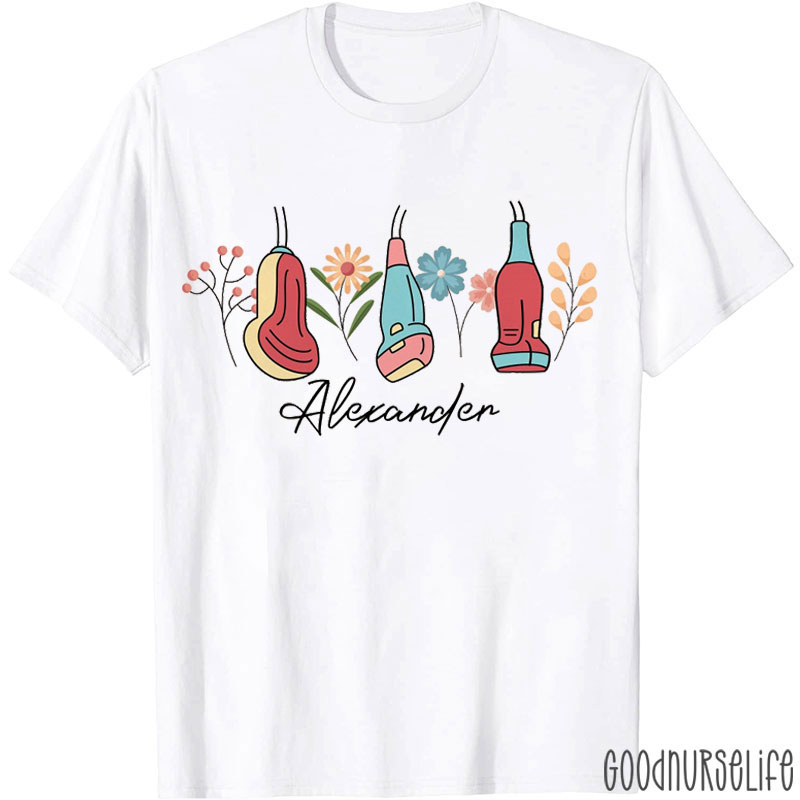 Personalized Sonographer Ultrasound Tech Nurse T-shirt