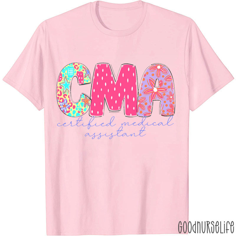 Personalized Flower Cute Pattern Nurse T-Shirt