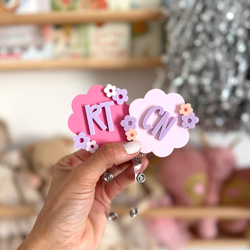 Personalized Initial Name Nurse Badge Reel