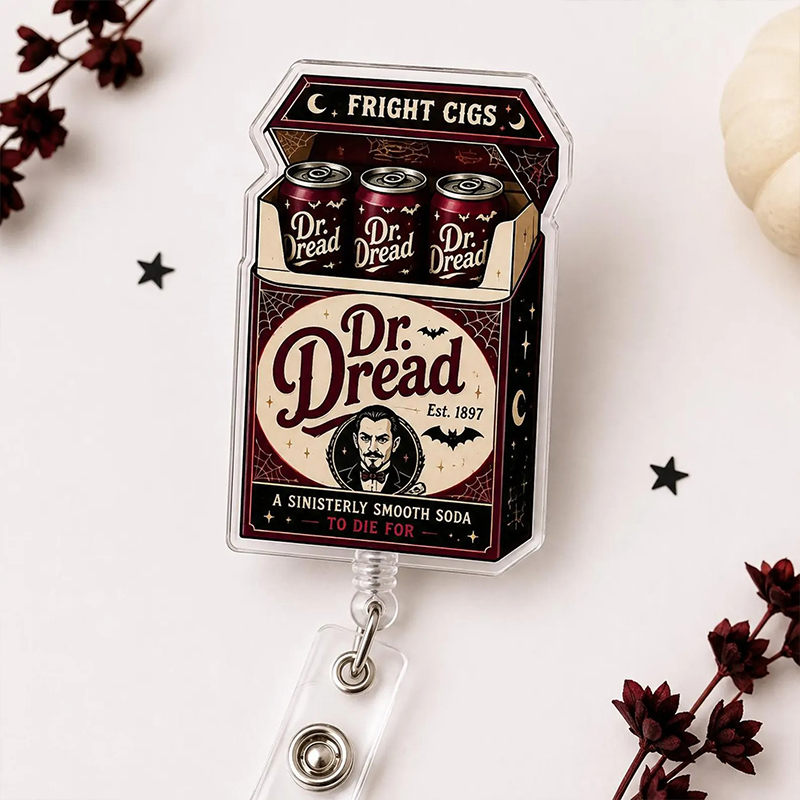 Personalized Funny Soda Halloween Badge Reel
