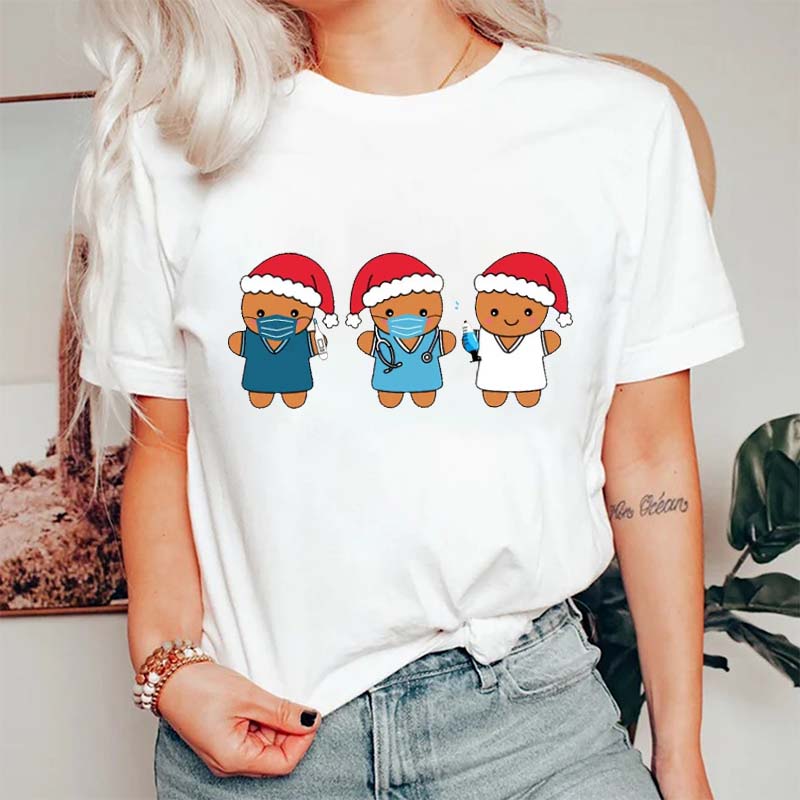 Christmas Gingerbread Nurse T-Shirt