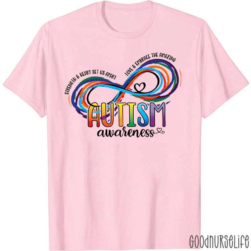 Infinity Symbol Heart Autism Awareness Nurse T-Shirt