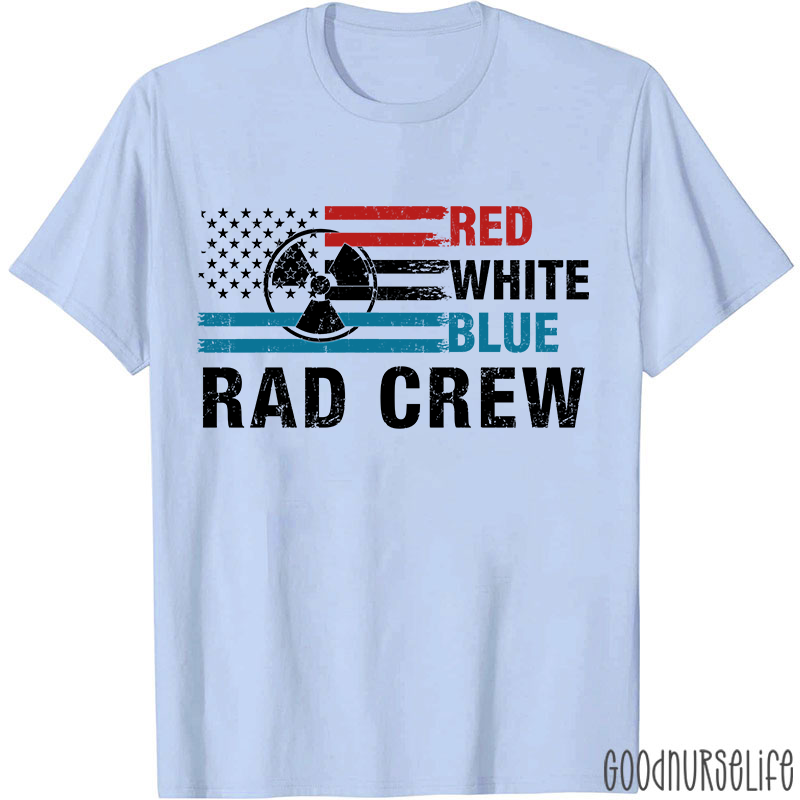 Red White Blue Rad Crew T-Shirt