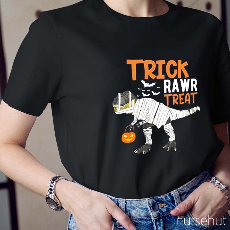 Trick Rawr Treat Nurse T-Shirt