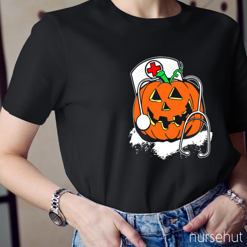 Halloween Nurse Pumpkin Nurse T-Shirt