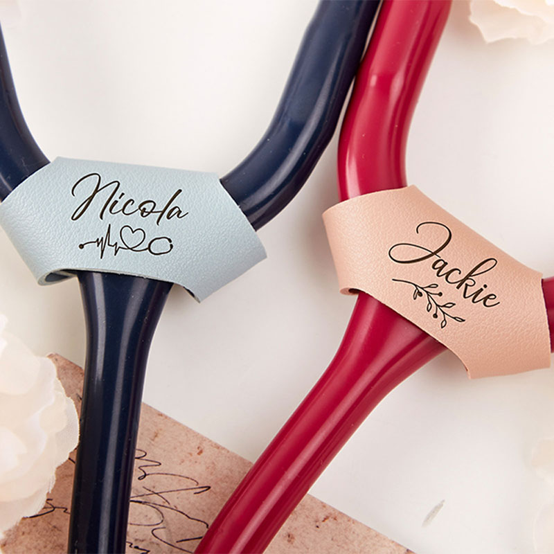 Personalized  Leather Stethoscope Tags Nurse Stethoscope ID Tag