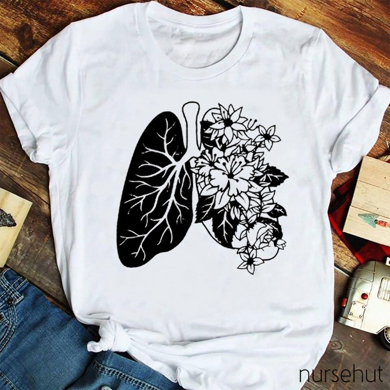 Flower Lung Nurse T-Shirt