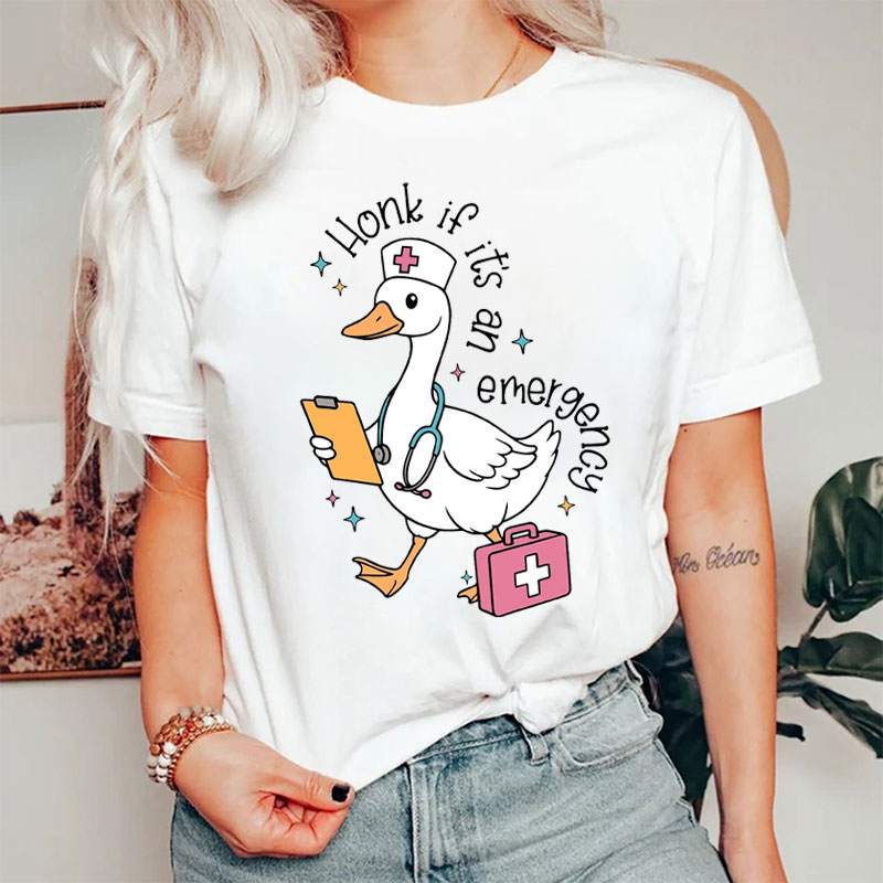 Honk If It's An Emergency Goose Nurse T-shirt