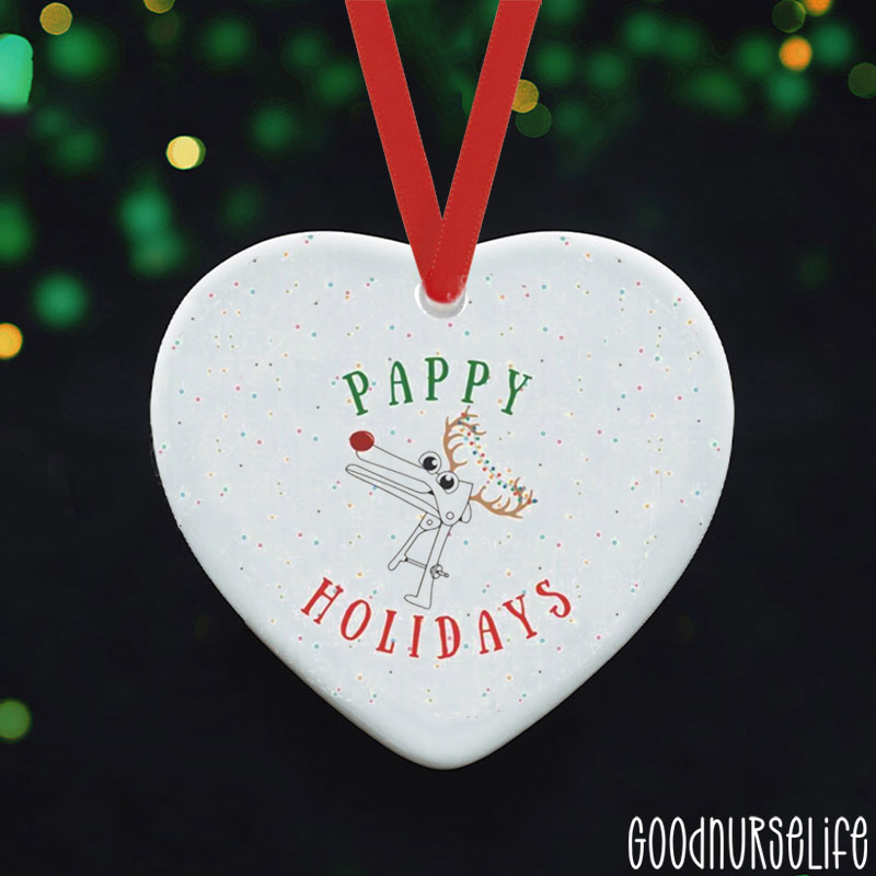 Pappy Holidays Nurse Ceramic Christmas Ornament