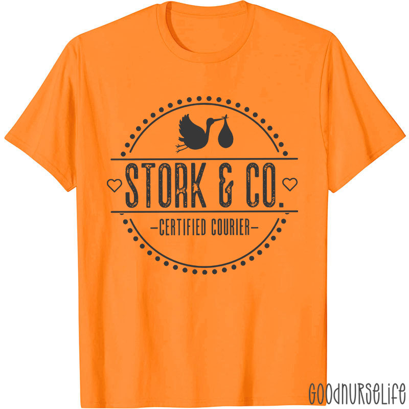Stork And Co Certified Courier Nurse T-Shirt