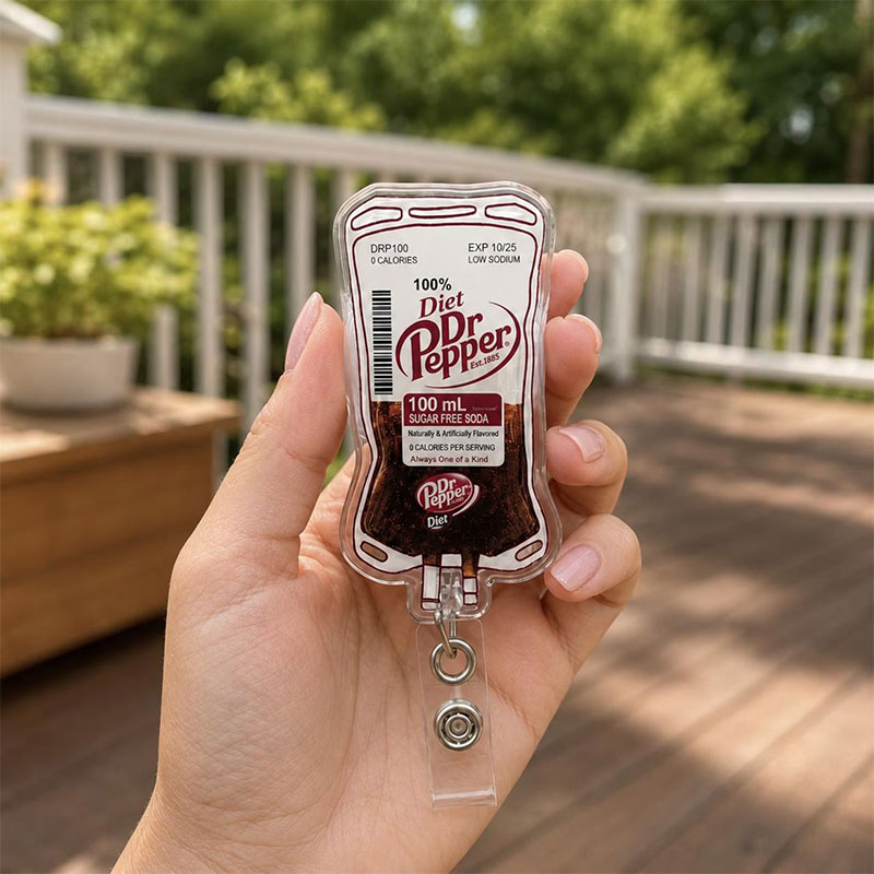 Diet Coke IV Bag Badge Reel