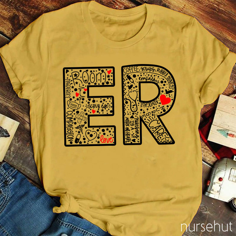 Personalized RN Love Care Compassion Empathy Nurse T-Shirt